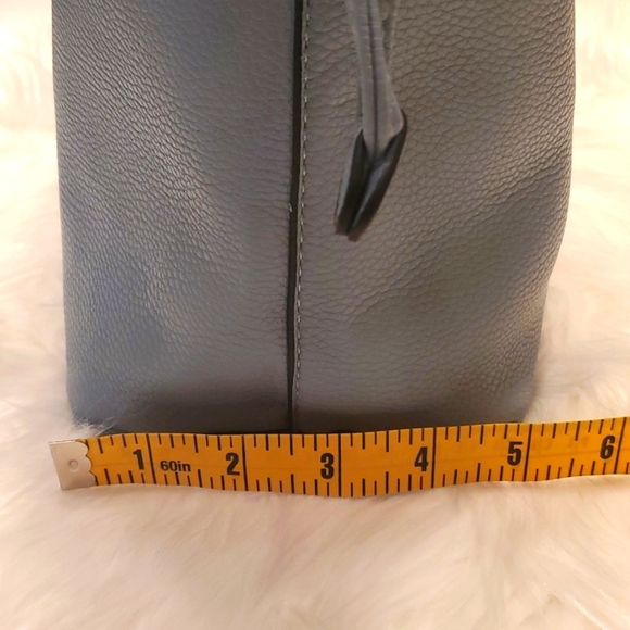 Unbranded Bucket Shoulder Handbag Pull Tie Closure in Light Blue - Picture 7 of 8